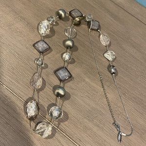 Crystal and grey necklace